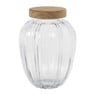 Pot geschulpt acaciahout groot - bruin - 1800 ml