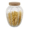 Pot geschulpt acaciahout groot - bruin - 1800 ml