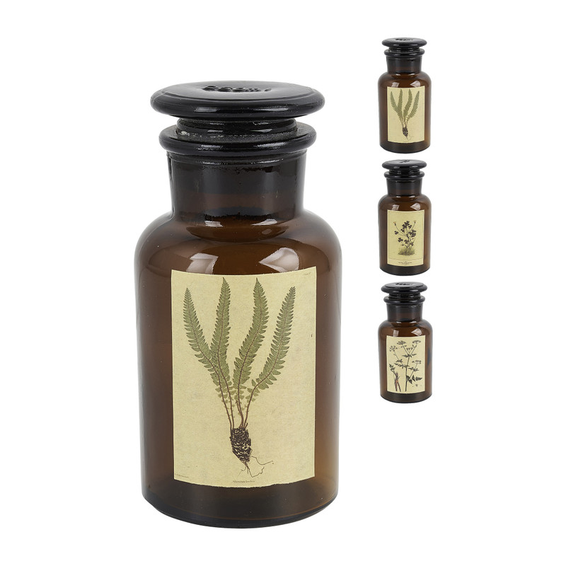 Apothekersfles met label - diverse varianten - 250 ml 