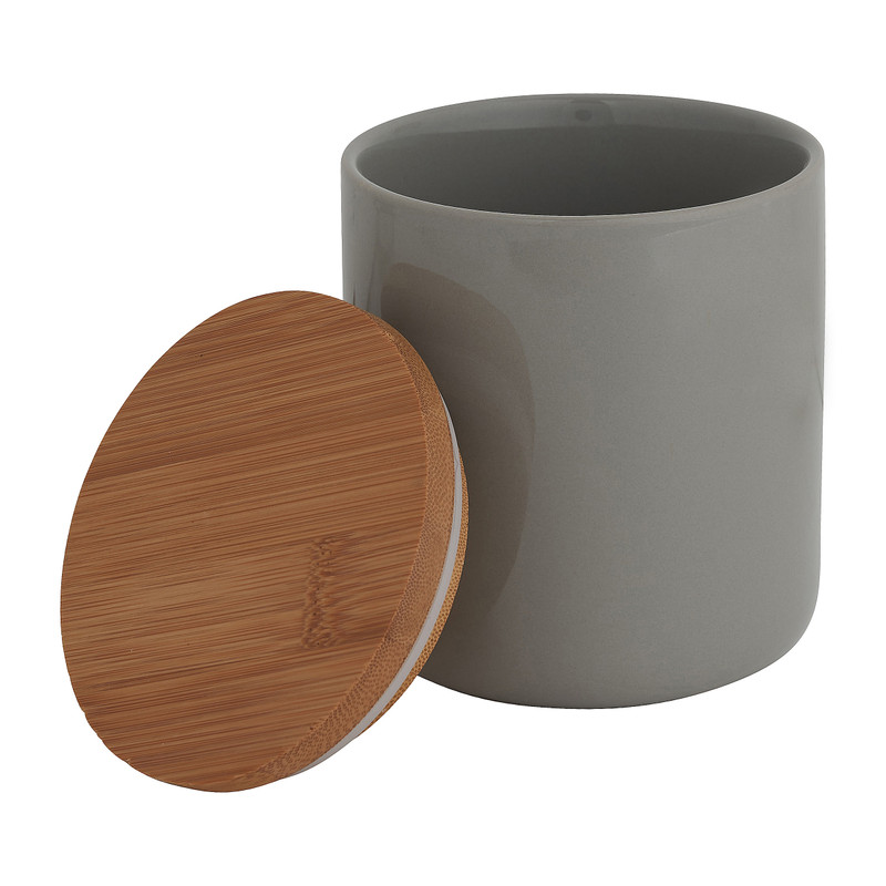 Voorraadpot bamboe - grijs - 600 ml 