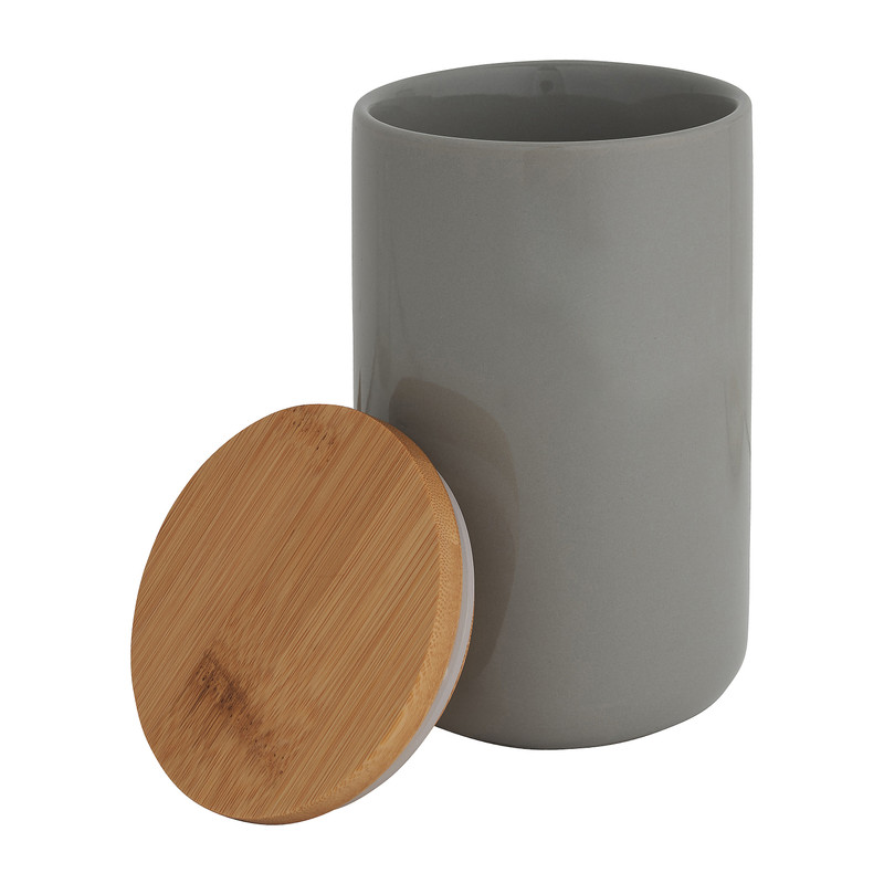Voorraadpot bamboe - grijs - 900 ml 