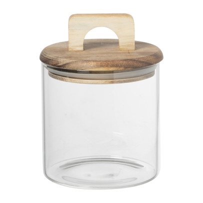 Voorraadpot acacia mini - glas - 60 ml