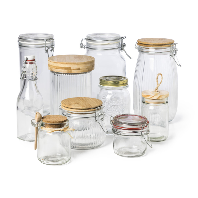 Voorraadpot - kurk en lepeltje - 200 ml