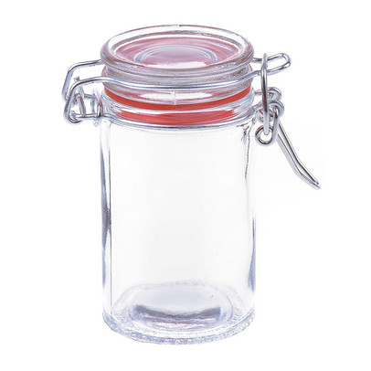Mini voorraadpot met klemdeksel - cilinder - 70 ml