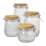 Weckpot met bamboe deksel - 500 ml