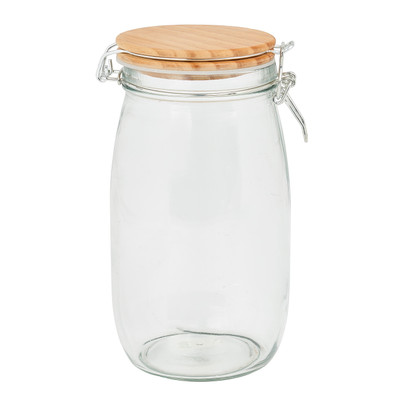 Weckpot met houten deksel - 1.5 liter