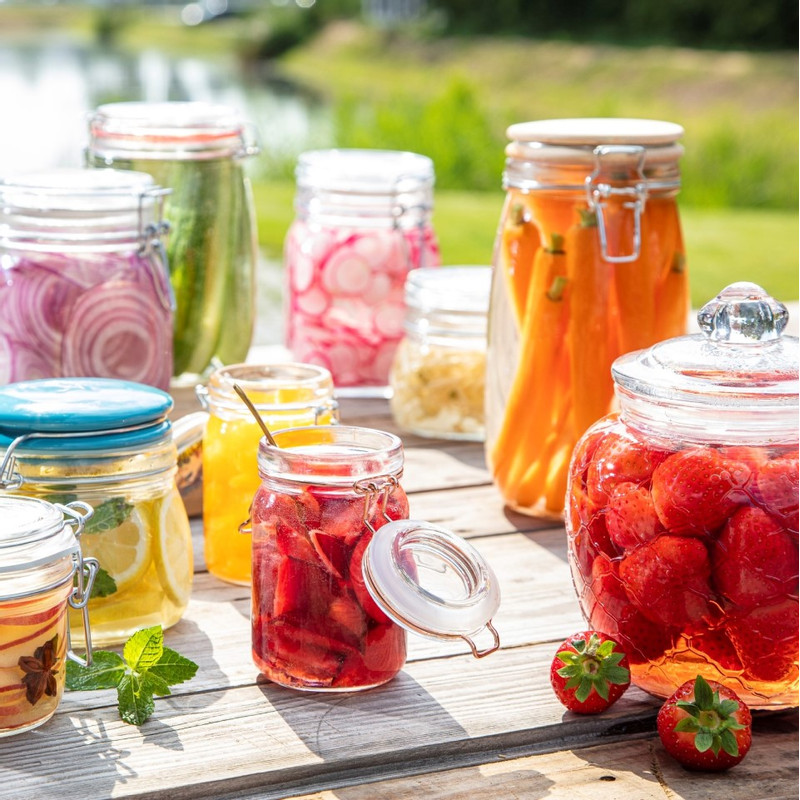 Weckpot met houten deksel - 1.5 liter