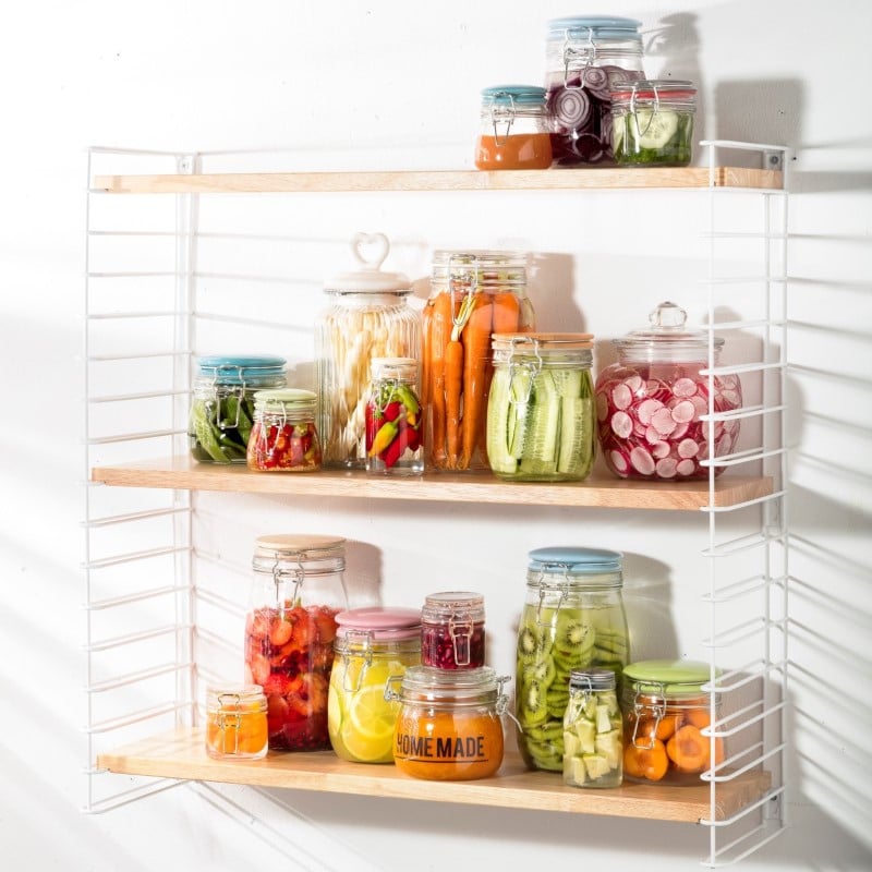 Weckpot met houten deksel - 0.75 L