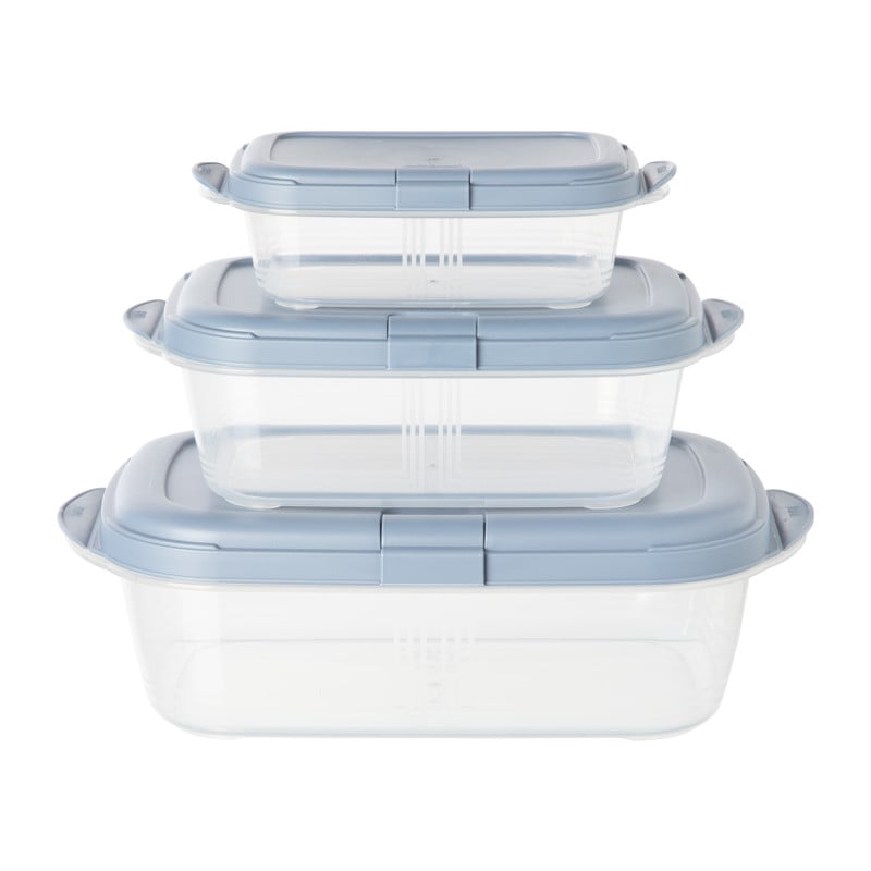 Push up bewaardoos - 1.1 liter - blauw