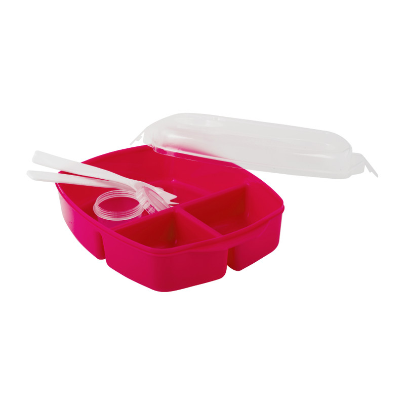 Lunchbox - 3-vaks - roze