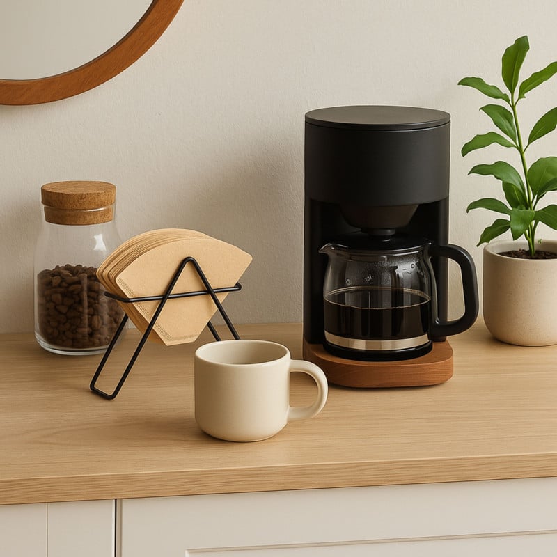 Koffiefilter rekje - zwart - 11x13x4.7 cm