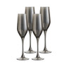 Champagneglazen grijs - 16 cl - set van 4