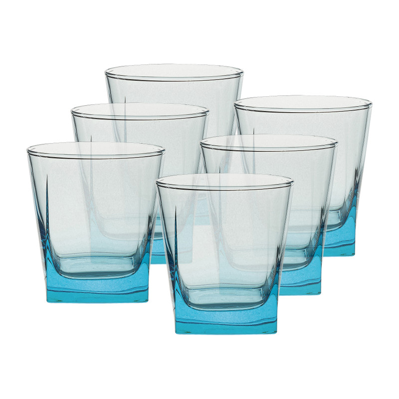 Sapglas blauw - 30 cl - set van 6