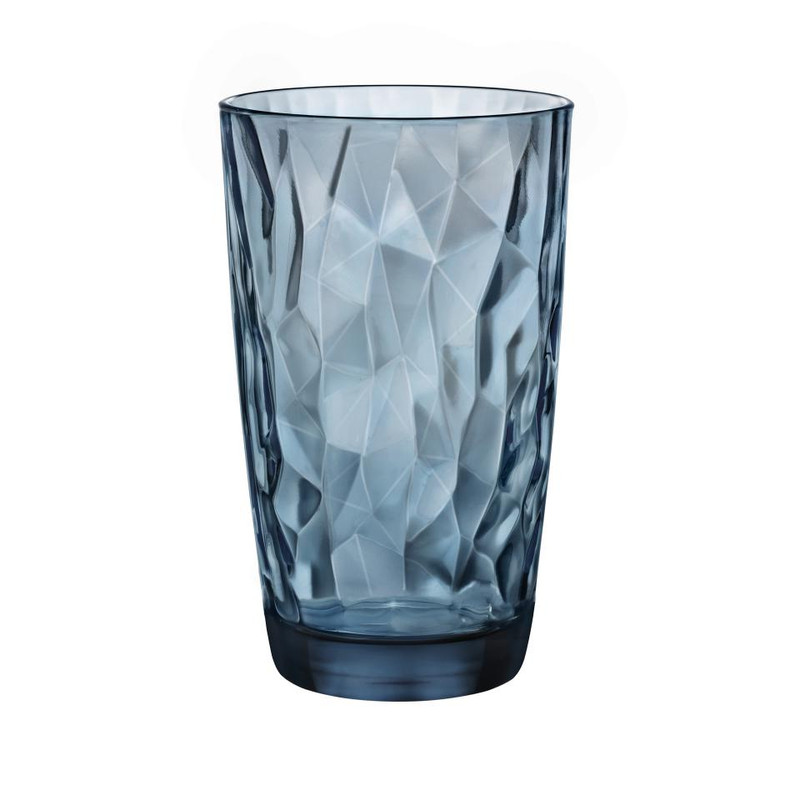 Longdrinkglas diamond - 47 cl - blauw