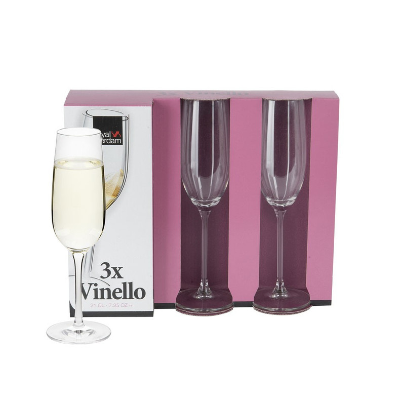 Champagneglas Vinello - 21 cl - set van 3