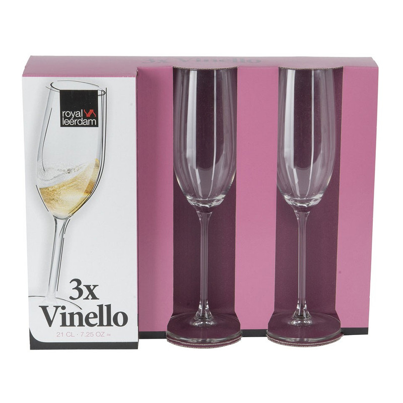 Champagneglas Vinello - 21 cl - set van 3