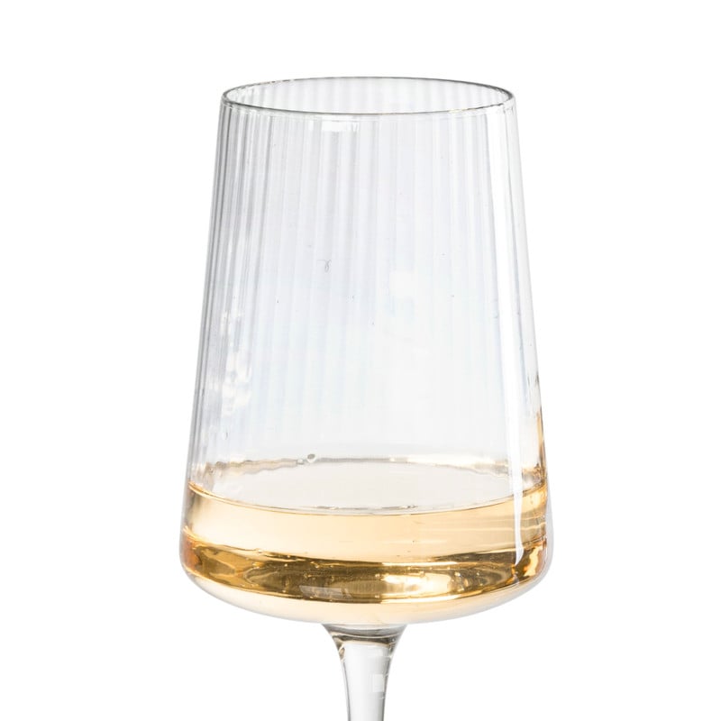 Wijnglas ribbel klein - glas - 300 ml