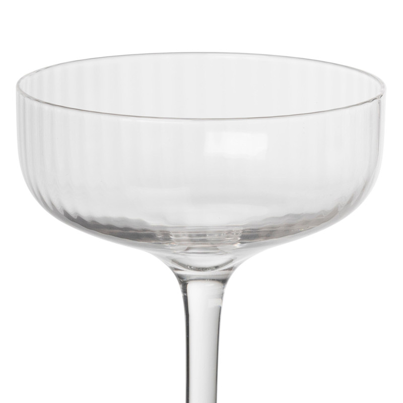 Champagnecoupe ribbel - glas - 200 ml