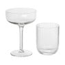 Champagnecoupe ribbel - glas - 200 ml
