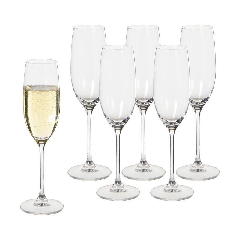 Royal Leerdam champagneglazen - 210 ml - set van 6