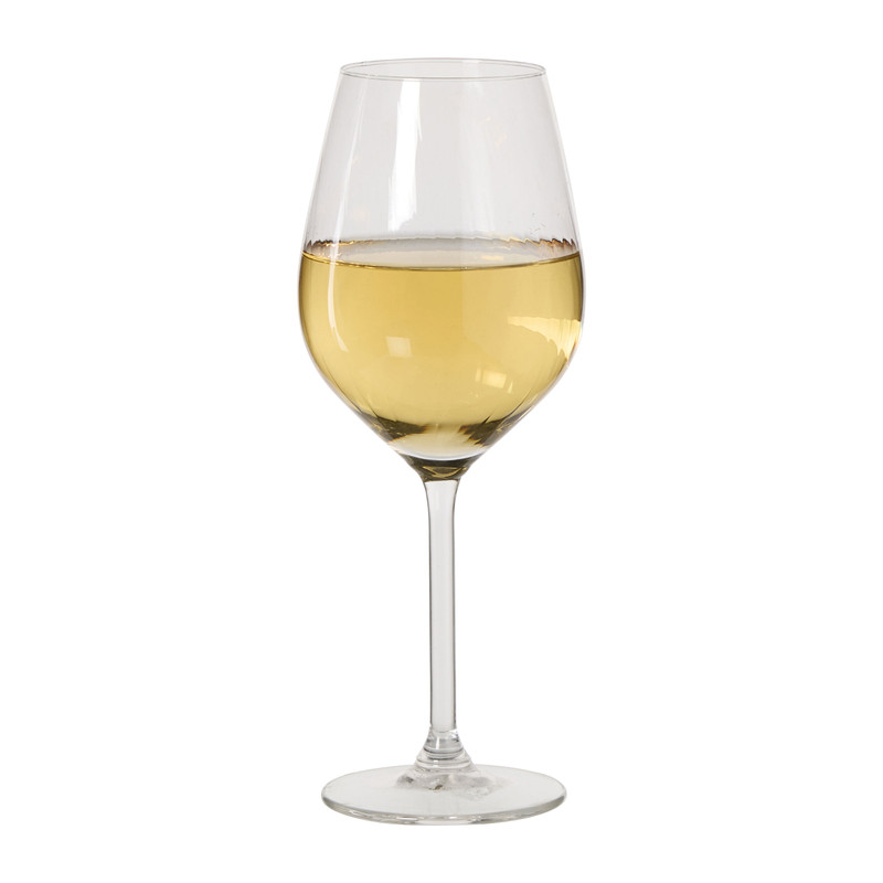 Wijnglas plisse groot - transparant - 500 ml