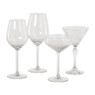 Wijnglas plisse groot - transparant - 500 ml