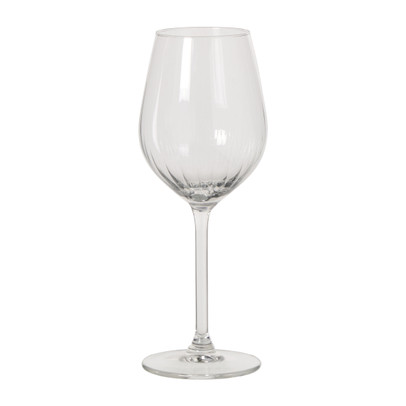 Wijnglas plisse klein - transparant - 380 ml