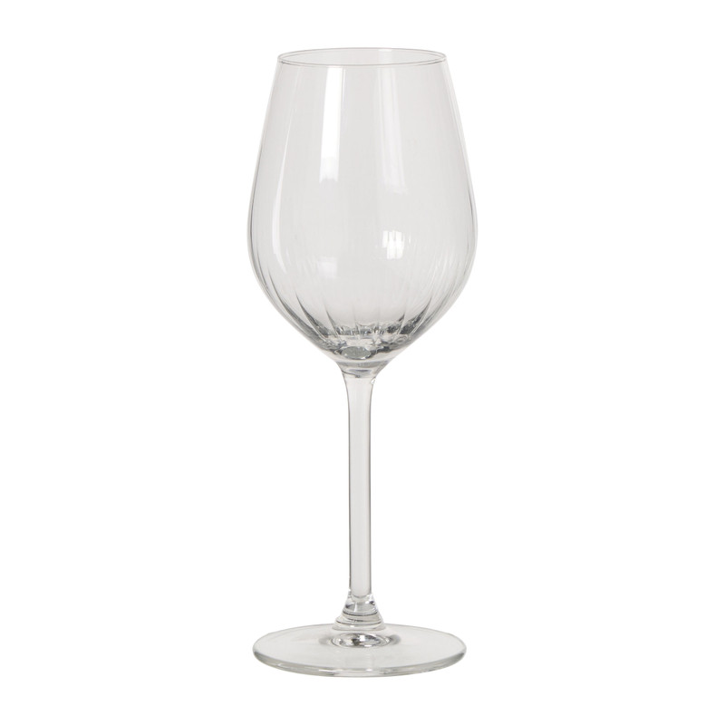 Wijnglas plisse klein - transparant - 380 ml