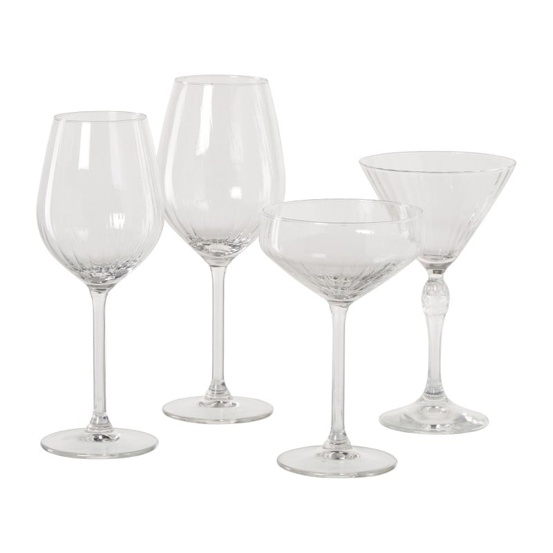 Champagnecoupe plisse - transparant - 290 ml