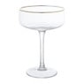 Champagnecoupe gouden rand - transparant - 220 ml