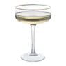 Champagnecoupe gouden rand - transparant - 220 ml