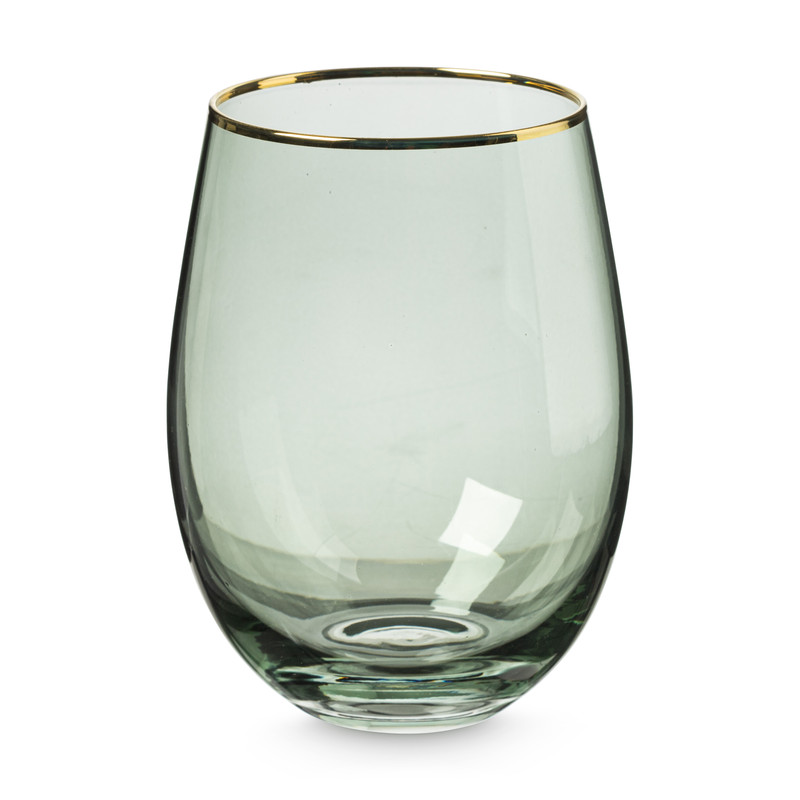Waterglas - groen/goud - 550 ml