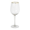 Wijnglas - transparant/goud - 380 ml