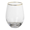 Waterglas - transparant/goud - 550 ml