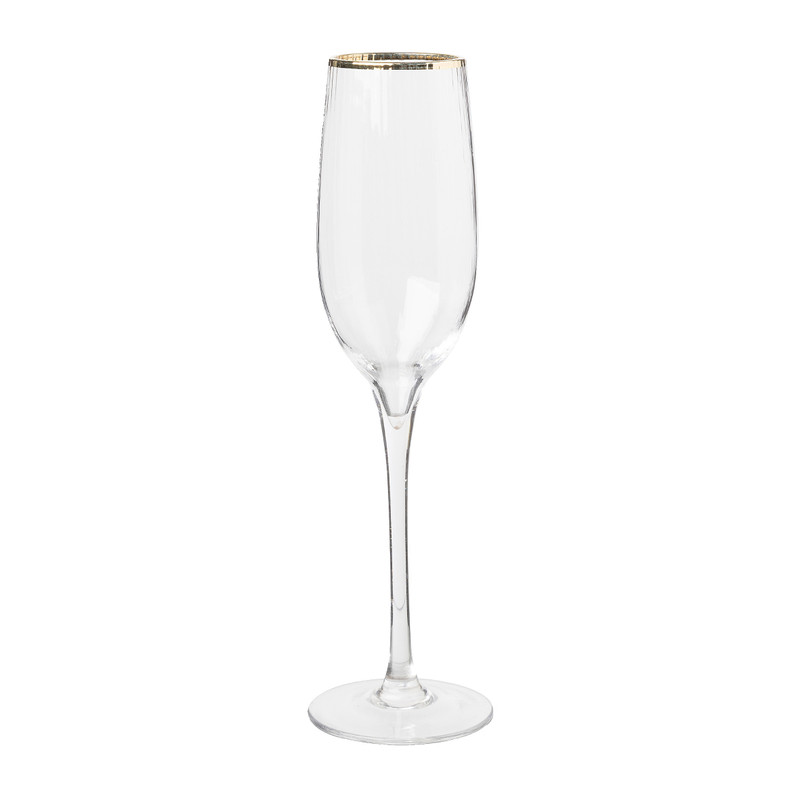 Champagneglas met gouden rand - 26 cl 
