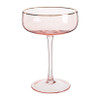 Champagneglas gouden rand - roze - 220 ml