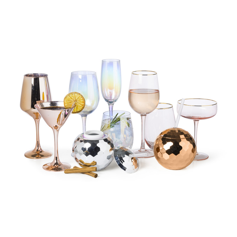 Alstublieft kever Ritueel Champagneglas - roze/goud - 220 ml | Xenos