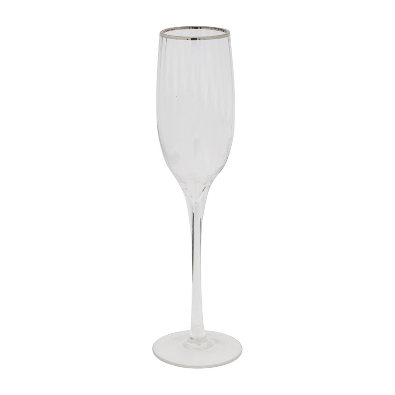 Champagneglas met zilveren rand - 26 cl 