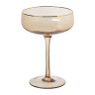 Champagneglas gouden rand - oker - 220 ml