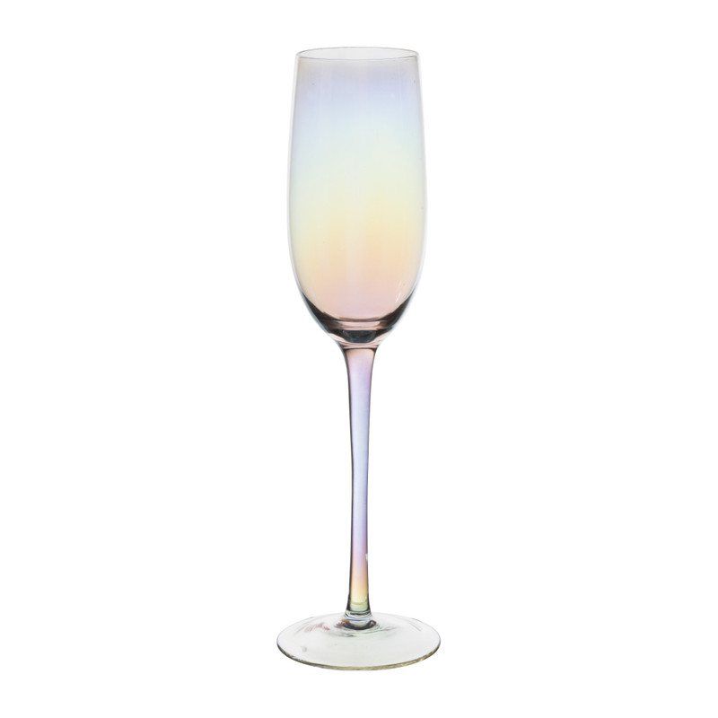 Champagneglas regenboog - glas - 250 ml