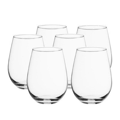 leren Bukken zegen Wijn- en waterglas zonder voet 34 cl - set van 6 | Xenos