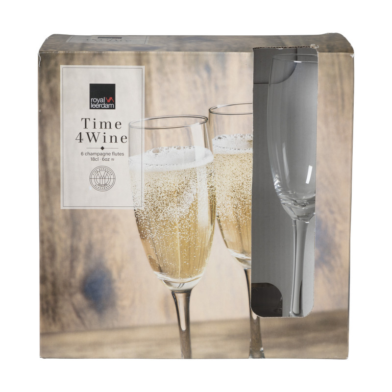 Champagne glazen - 180 ml - set van 6
