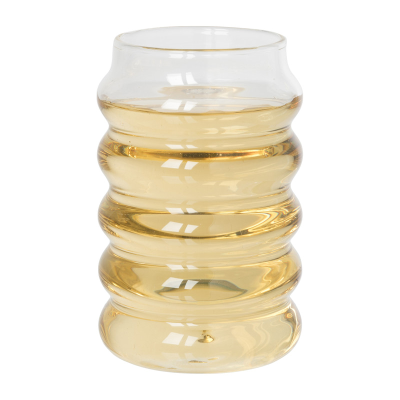 Drinkglas bubbel - transparant - ø8x13 cm