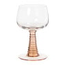 Wijnglas ribbel - roze - 220 ml