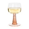 Wijnglas ribbel - roze - 220 ml