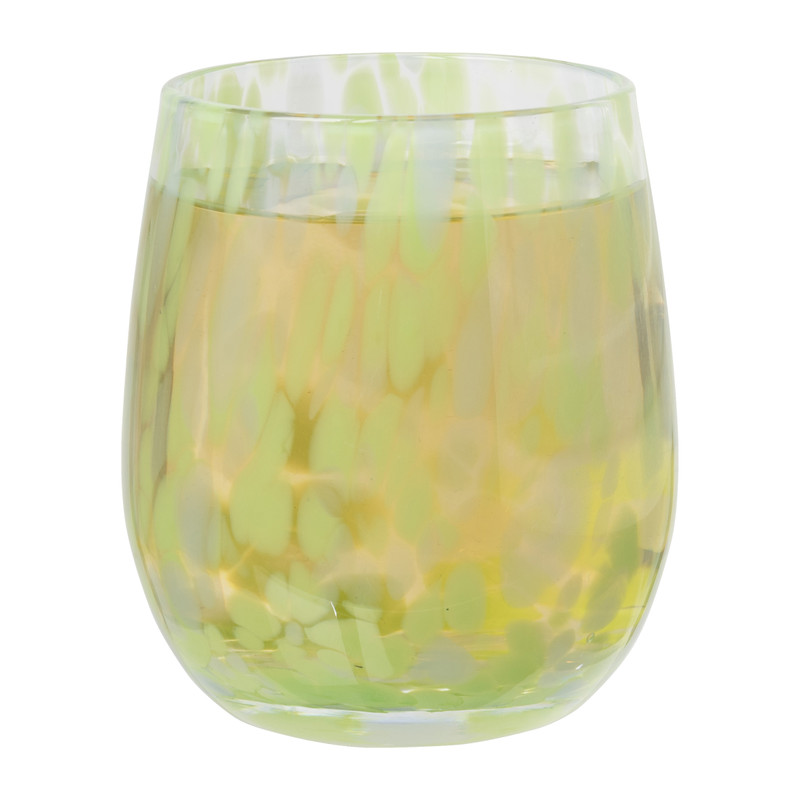 Drinkglas - groen - ø7x9.5 cm