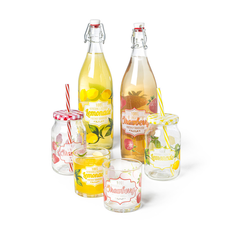 Waterfles aardbei - 1 liter