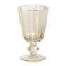 Waterglas op stam geschulpt - goudkleurig - 250 ml