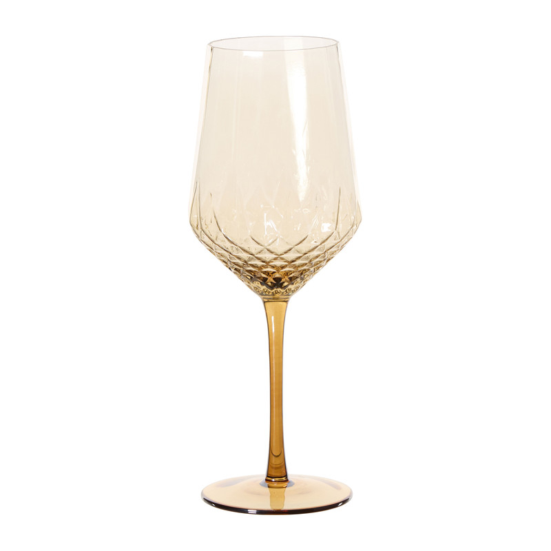 Wijnglas relief - bruin - 480 ml