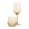 Wijnglas relief - bruin - 480 ml